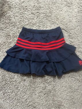 adidas Navy Skater Skirt with Red Stripe Accents